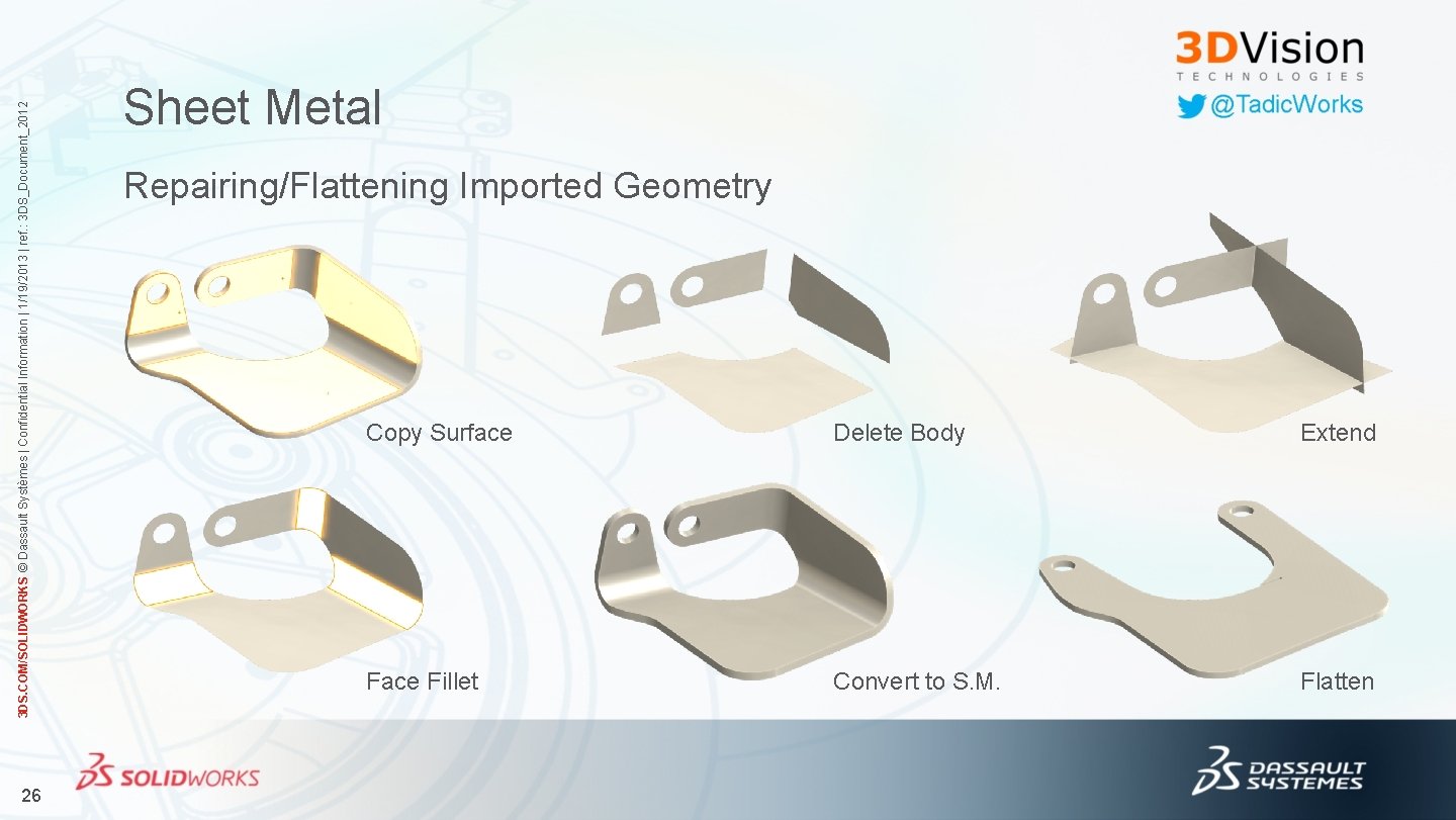 3 DS. COM/SOLIDWORKS © Dassault Systèmes | Confidential Information | 1/19/2013 | ref. :