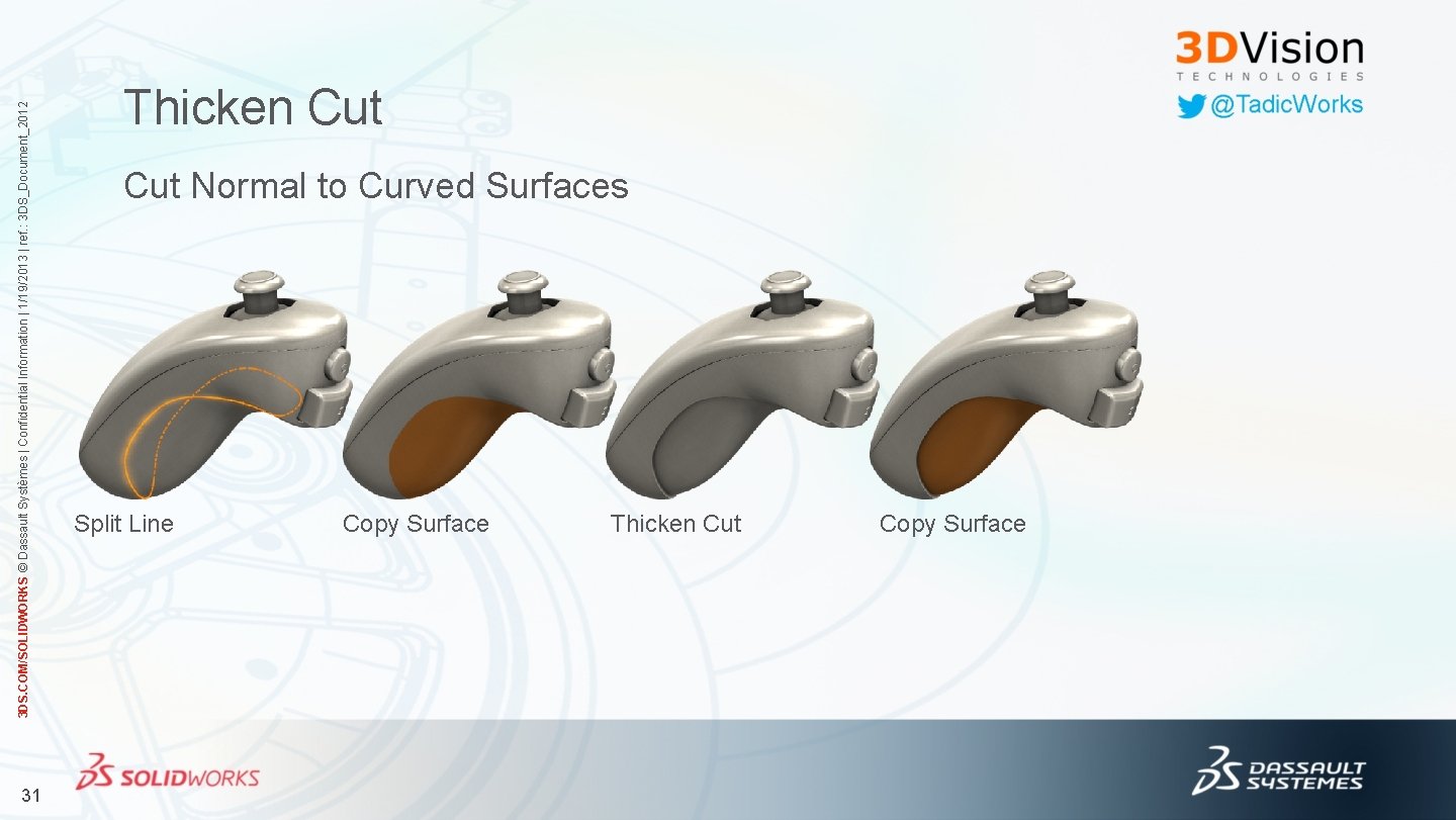 31 3 DS. COM/SOLIDWORKS © Dassault Systèmes | Confidential Information | 1/19/2013 | ref.