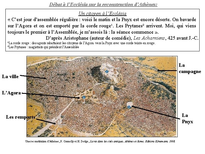 Débat à l’Ecclésia sur la reconstruction d’Athènes: Un citoyen à l’Ecclésia « C’est jour