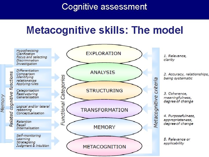 Cognitive assessment Metacognitive skills: The model Copyright : Cognadev UK Ltd Discovering Talent and Cognitive assessment Metacognitive skills: The model Copyright : Cognadev UK Ltd Discovering Talent and