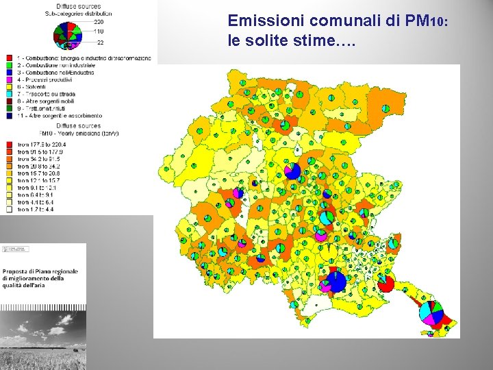 Emissioni comunali di PM 10: le solite stime…. 