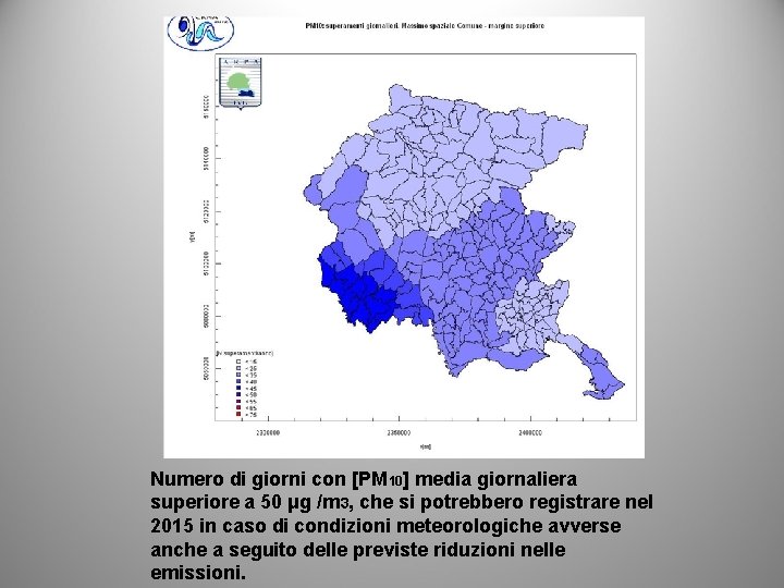 Numero di giorni con [PM 10] media giornaliera superiore a 50 μg /m 3,