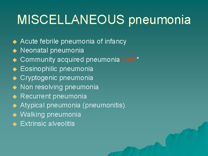 Inflammation Lung Parenchyma Pleura Soheir Mahfouz Inflammations Of