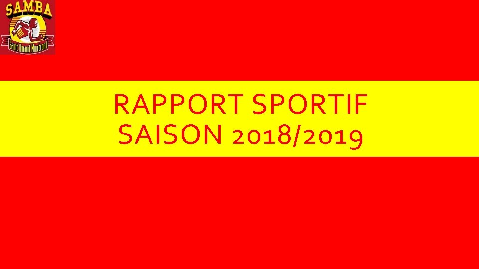 RAPPORT SPORTIF SAISON 2018/2019 