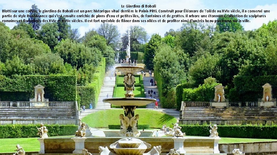 Le Giardino di Boboli Blotti sur une colline, le giardino de Boboli est un Le Giardino di Boboli Blotti sur une colline, le giardino de Boboli est un