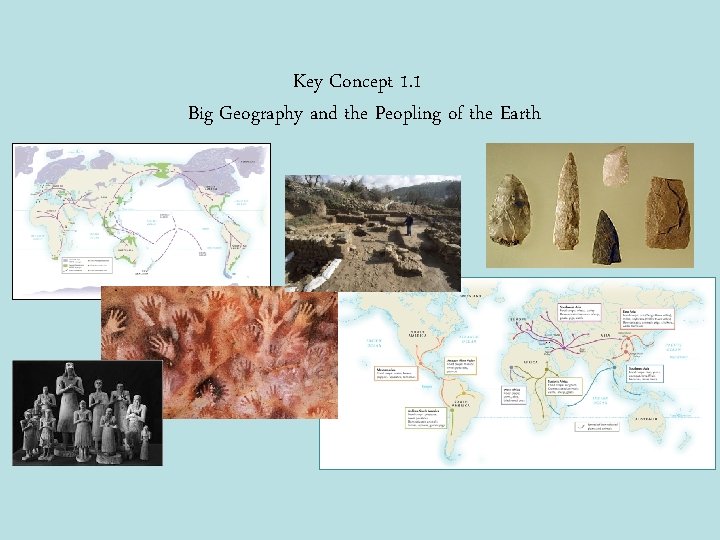 Key Concept 1. 1 Big Geography and the Peopling of the Earth 