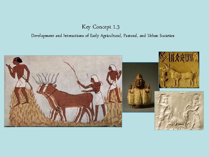 Key Concept 1. 3 Development and Interactions of Early Agricultural, Pastoral, and Urban Societies