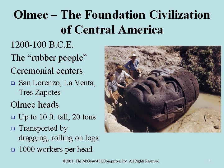 Olmec – The Foundation Civilization of Central America ■ ■ ■ 1200 -100 B.