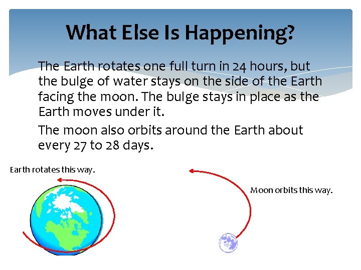 What Else Is Happening? The Earth rotates one full turn in 24 hours, but What Else Is Happening? The Earth rotates one full turn in 24 hours, but