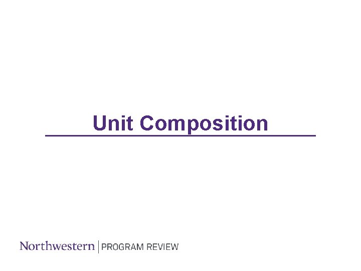 Unit Composition 