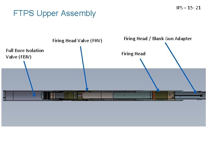 IPS – 15 - 21 FTPS Upper Assembly Firing Head Valve (FHV) Full Bore