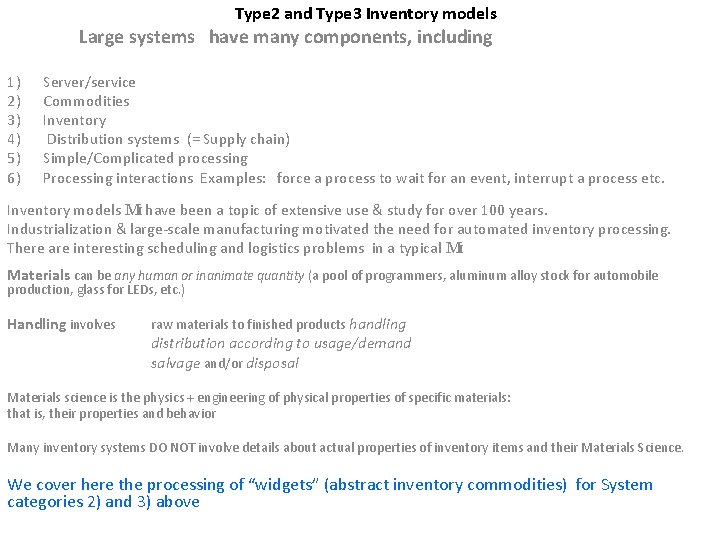 Type 2 and Type 3 Inventory models Large