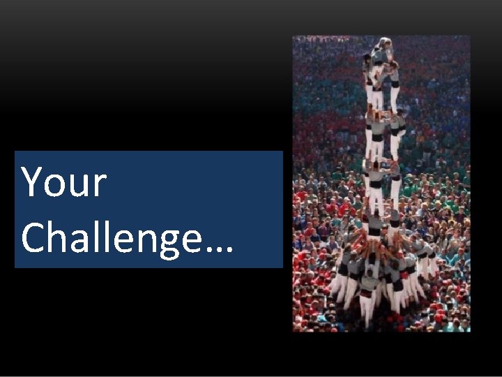 Your Challenge… 