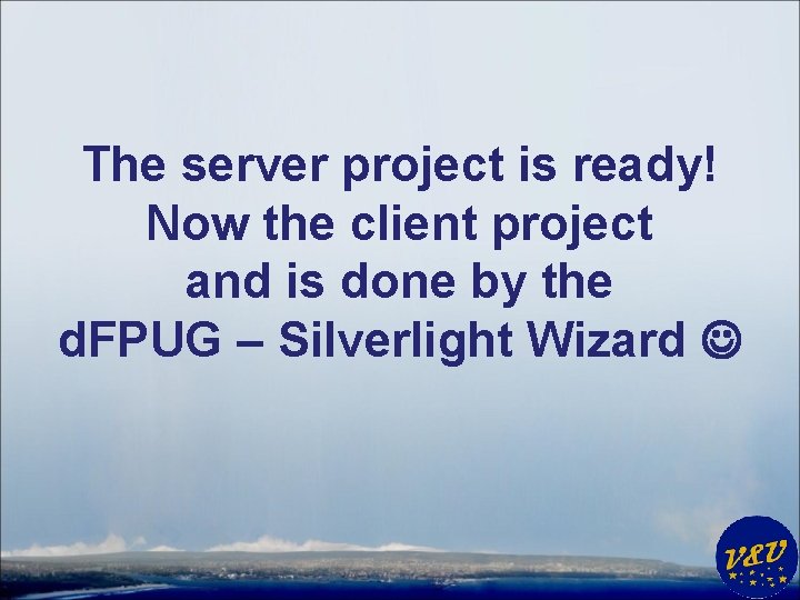 The server project is ready! Now the client project and is done by the