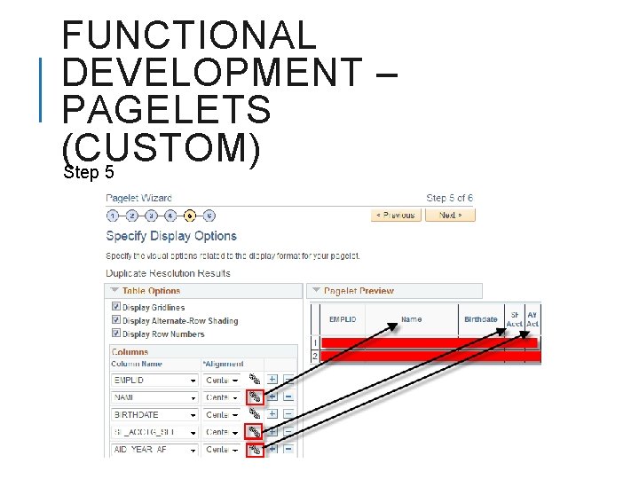 FUNCTIONAL DEVELOPMENT – PAGELETS (CUSTOM) Step 5 