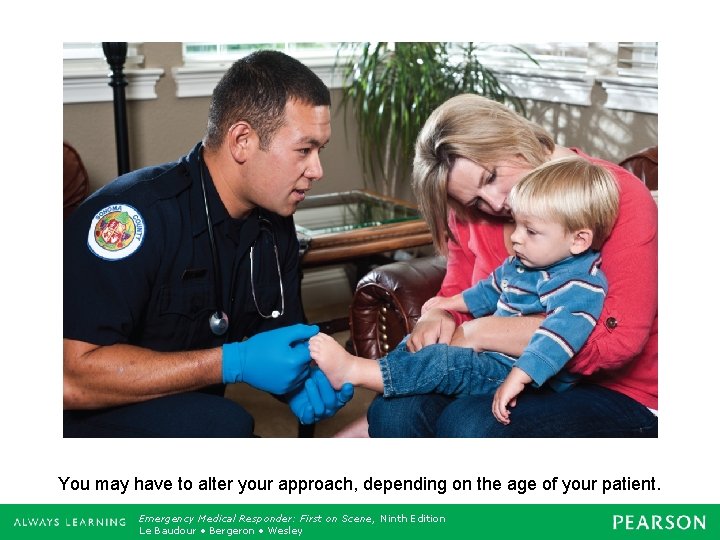 You may have to alter your approach, depending on the age of your patient.
