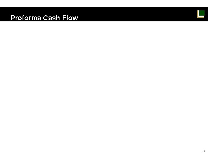 Proforma Cash Flow 19 Proforma Cash Flow 19
