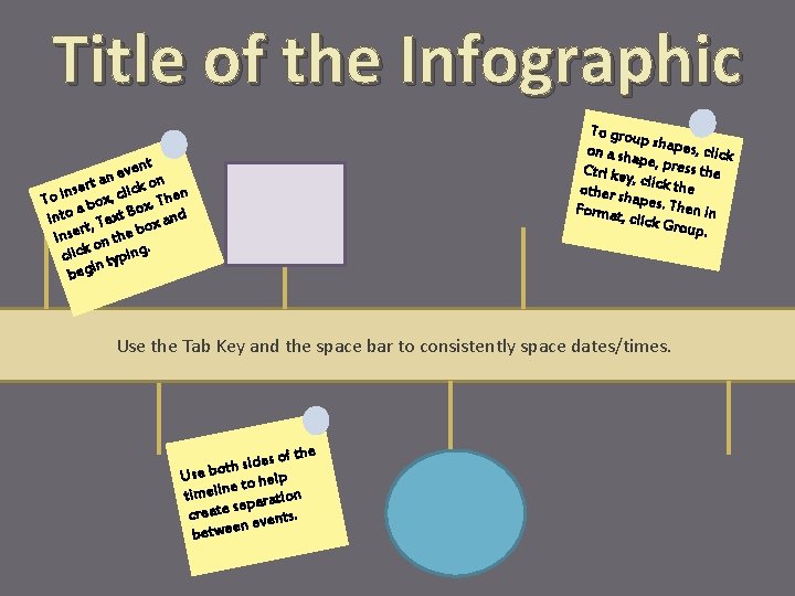 Title of the Infographic ent v e n ert a click on n s