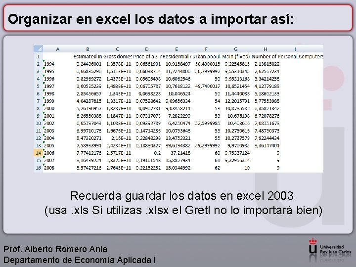 Organizar en excel los datos a importar así: Recuerda guardar los datos en excel