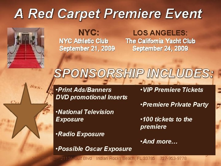 A Red Carpet Premiere Event NYC: LOS ANGELES: NYC Athletic Club September 21, 2009