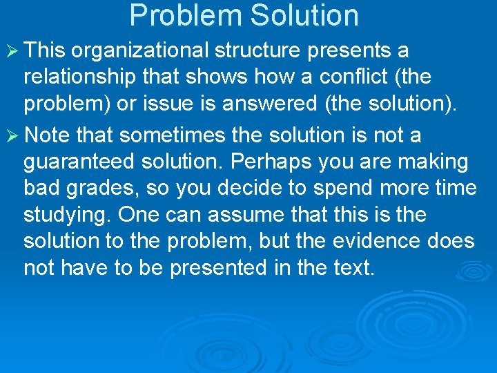Problem Solution Ø This organizational structure presents a relationship that shows how a conflict