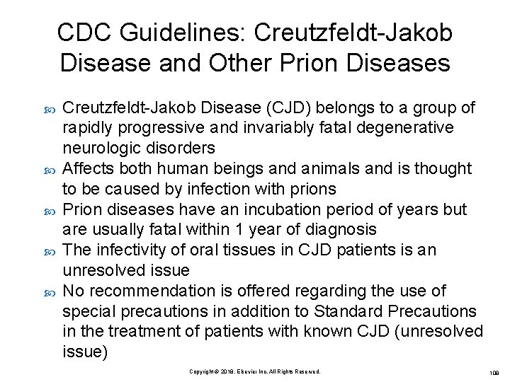 CDC Guidelines: Creutzfeldt-Jakob Disease and Other Prion Diseases Creutzfeldt-Jakob Disease (CJD) belongs to a