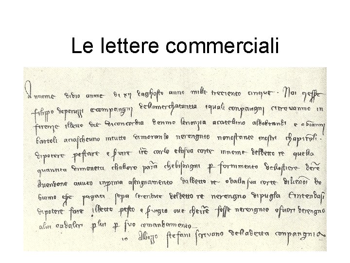 Le lettere commerciali 