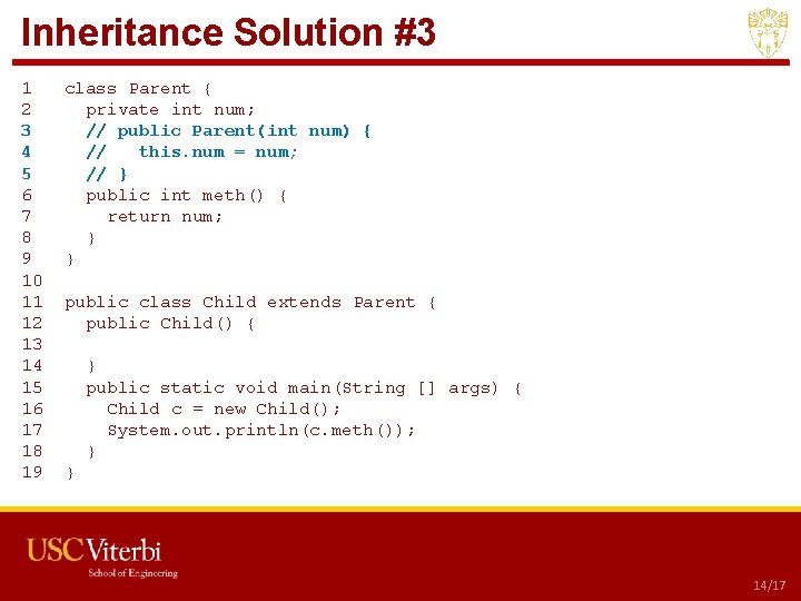 Inheritance Solution #3 1 2 3 4 5 6 7 8 9 10 11 Inheritance Solution #3 1 2 3 4 5 6 7 8 9 10 11