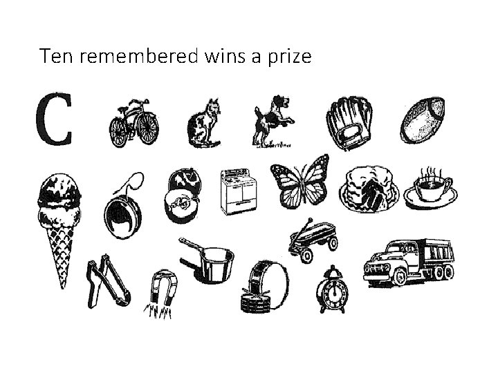 Ten remembered wins a prize 