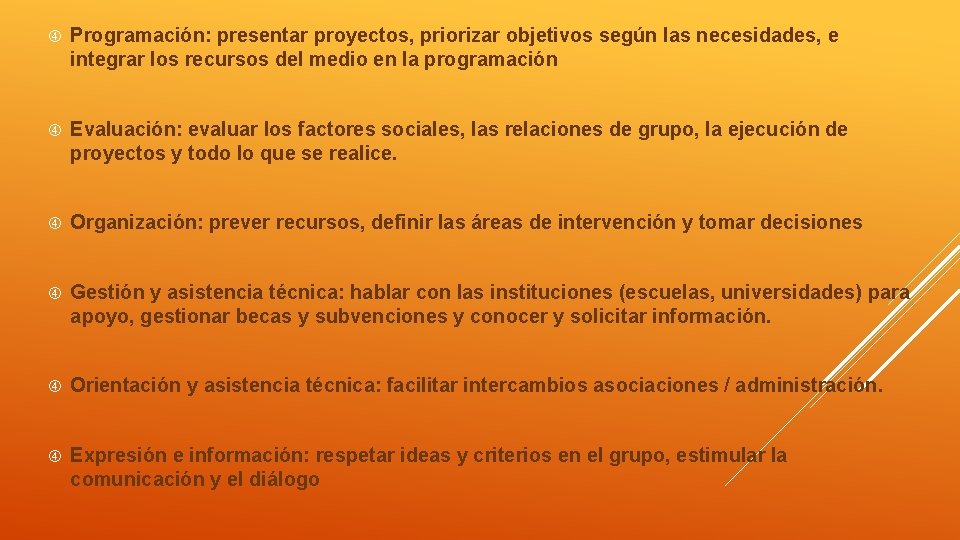  Programación: presentar proyectos, priorizar objetivos según las necesidades, e integrar los recursos del