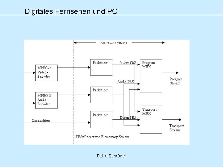 Digitales Fernsehen und PC Petra Schröder 