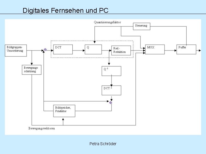 Digitales Fernsehen und PC Petra Schröder 