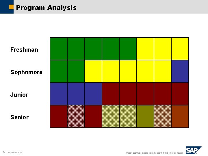 Program Analysis Freshman Sophomore Junior Senior ã SAP AG 2004 25 ã SAP AG