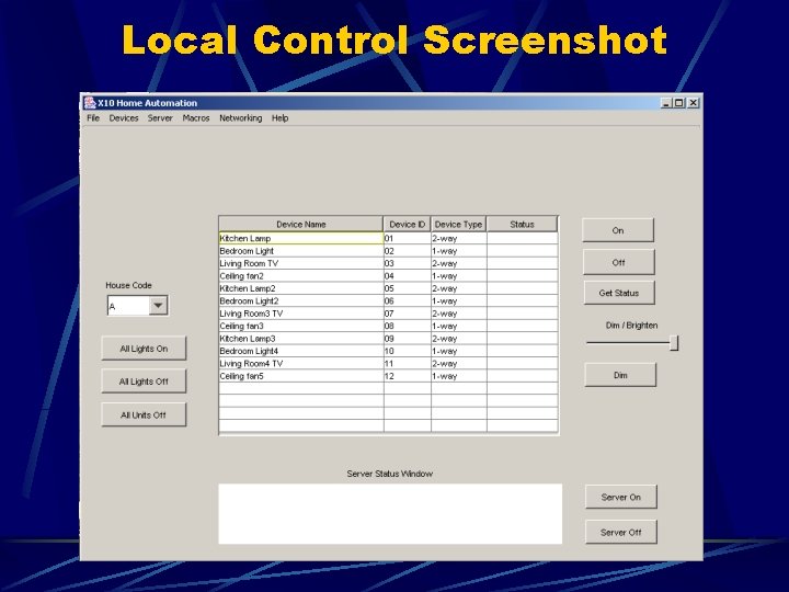 Local Control Screenshot 