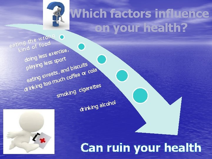 Which factors influence on your health? rong w e th g n i t
