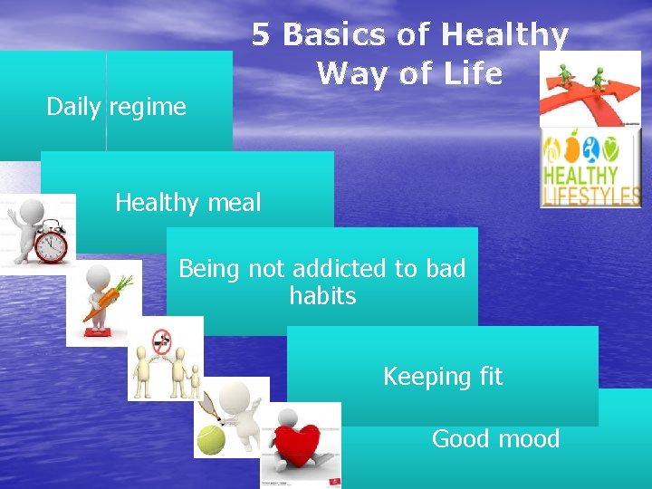 Daily regime 5 Basics of Healthy Way of Life Healthy meal Being not addicted