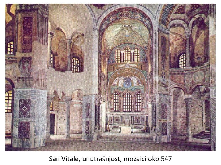 San Vitale, unutrašnjost, mozaici oko 547 