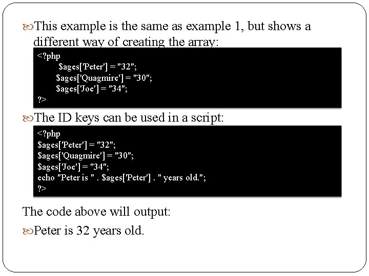  This example is the same as example 1, but shows a different way