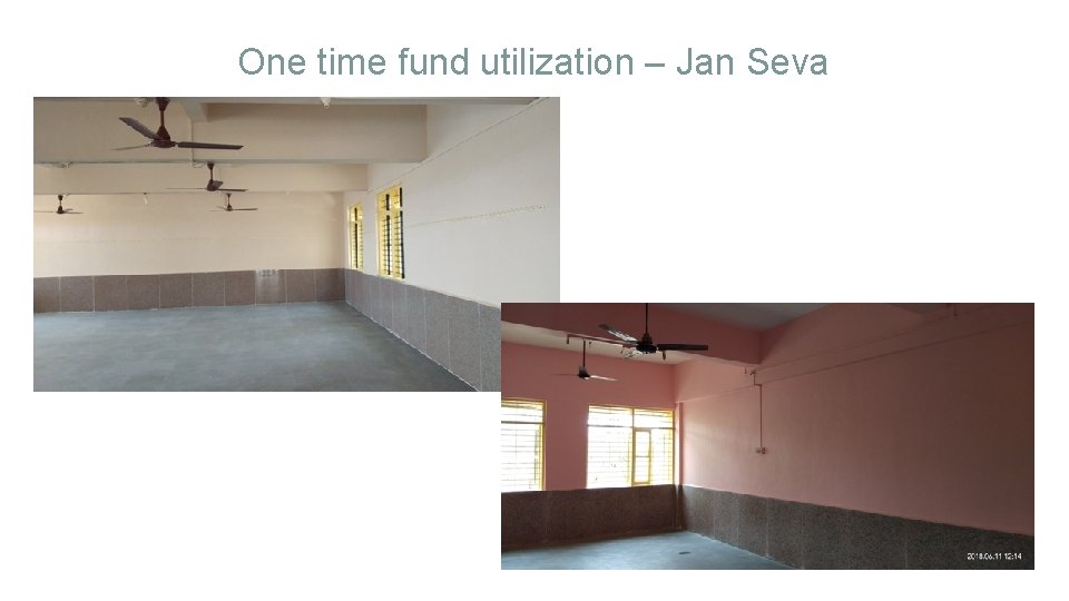One time fund utilization – Jan Seva 