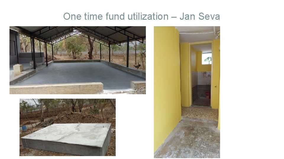 One time fund utilization – Jan Seva 