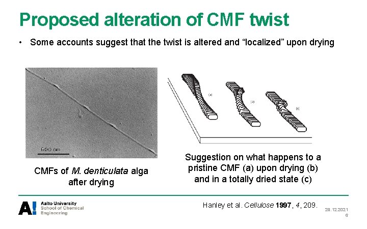 Proposed alteration of CMF twist • Some accounts suggest that the twist is altered