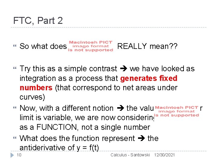 FTC, Part 2 So what does Try this as a simple contrast we have