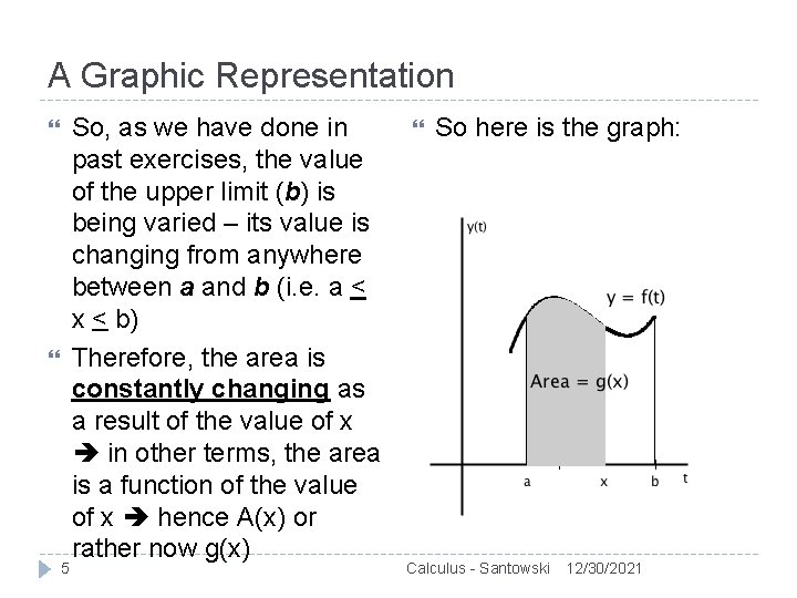 A Graphic Representation 5 So, as we have done in past exercises, the value