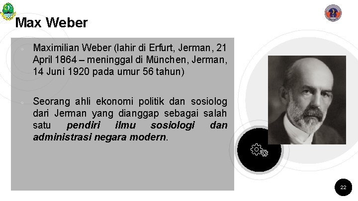 Max Weber ￮ ￮ Maximilian Weber (lahir di Erfurt, Jerman, 21 April 1864 –