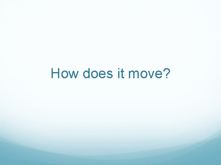 How does it move? 