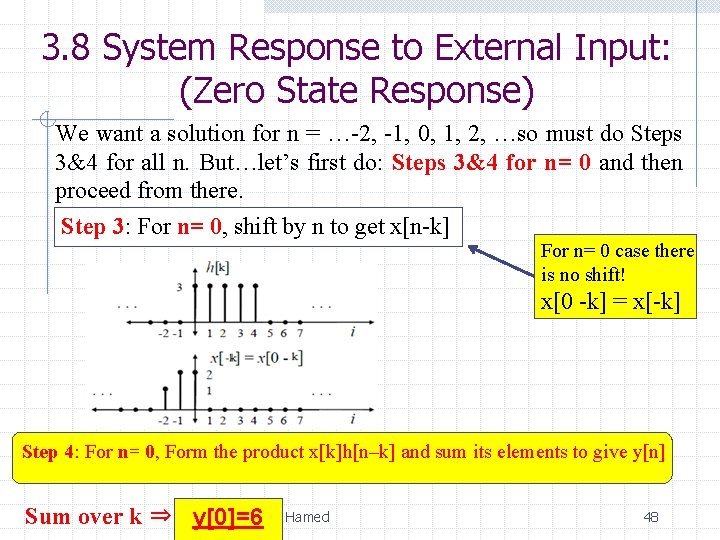 3. 8 System Response to External Input: (Zero State Response) We want a solution