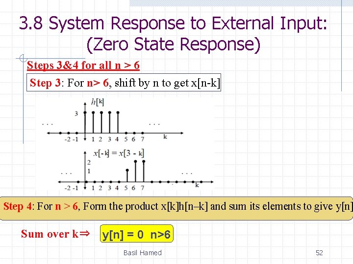 3. 8 System Response to External Input: (Zero State Response) Steps 3&4 for all