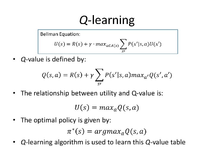 Q-learning • 