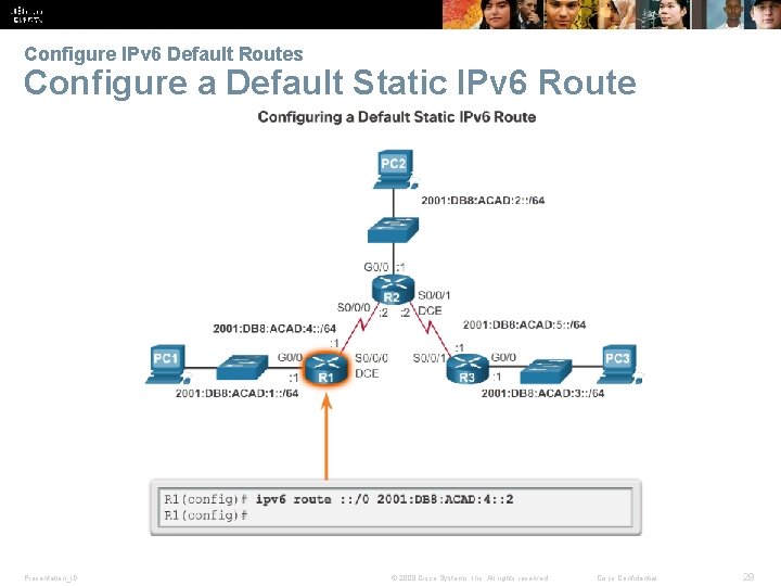 Verify a Default Static Route Configure IPv 6 Default Routes Configure a Default Static