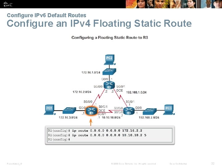 Verify a Default Static Route Configure IPv 6 Default Routes Configure an IPv 4
